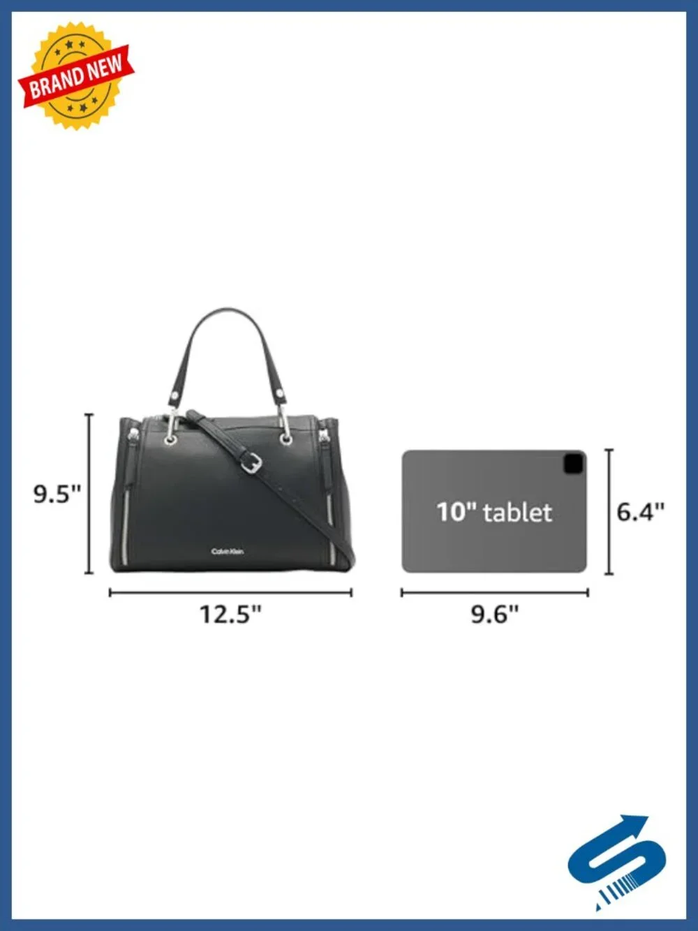Vegan Leather Satchel with Multiple Pockets and Adjustable Crossbody Strap